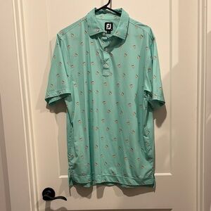 FootJoy Men's Mint Polo with Pattern